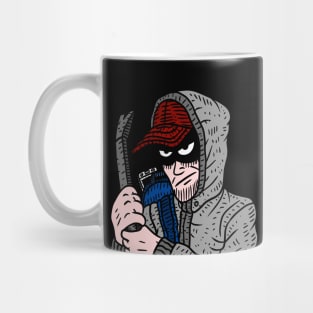 creepy burglar. thief. Mug